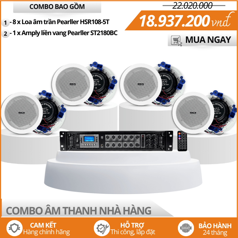 Hệ Thống Loa Âm Trần Cho Nhà Hàng HSR108-5T