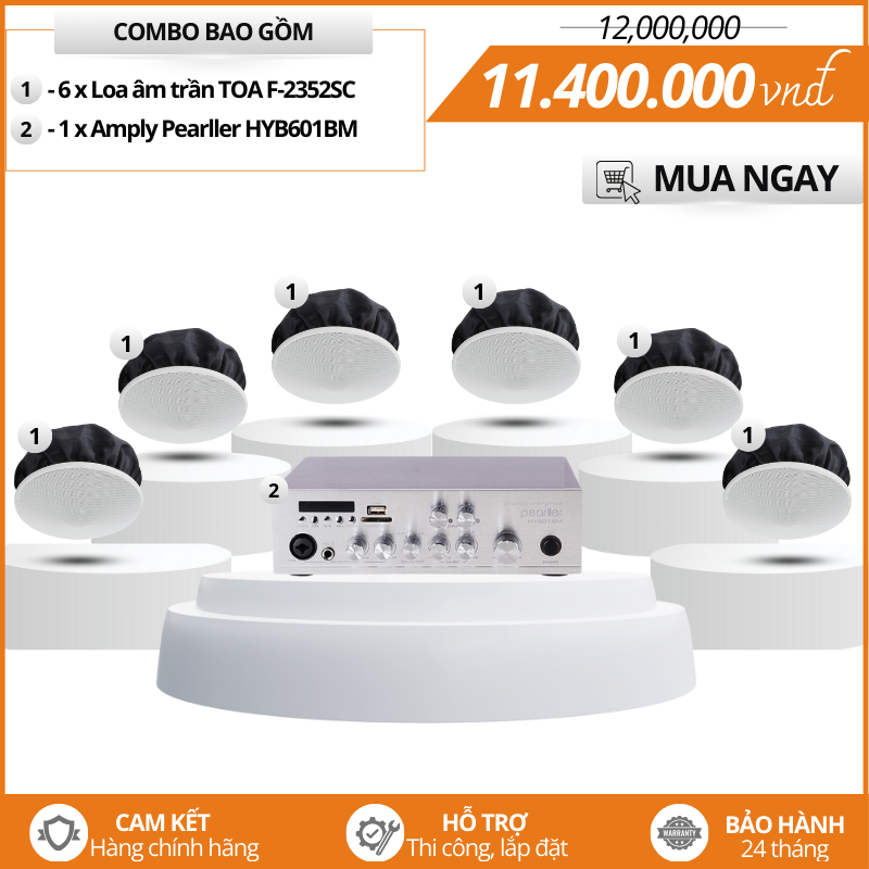 Loa âm trần tán rộng 2way TOA F-2352SC