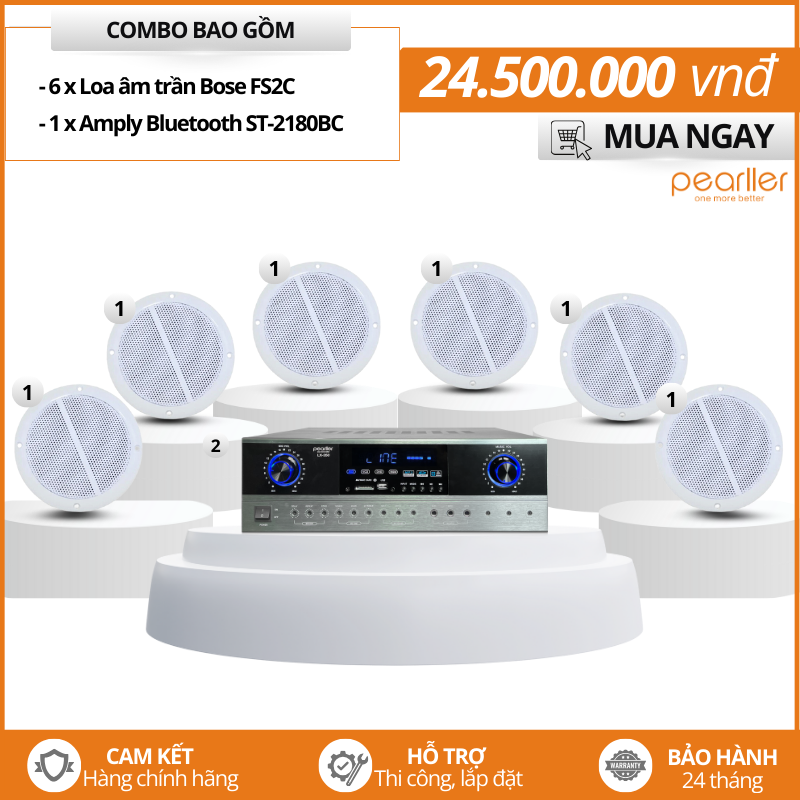 Bộ loa âm trần cho Spa - 6 Loa âm trần Pearller HSR119